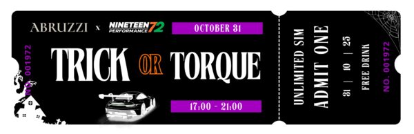 NINETEEN72 TICKET TRICK OR TORQUE HALLOWEEN EVENT AT ABRUZZI - 31/10/25 - Image 2